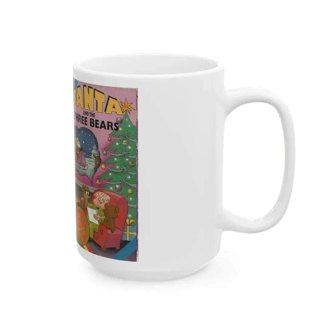 SANTA AND THE THREE BEARS CHRISTMAS CLASSICS (VHS COVER) - White Coffee Mug - Go Mug Yourself