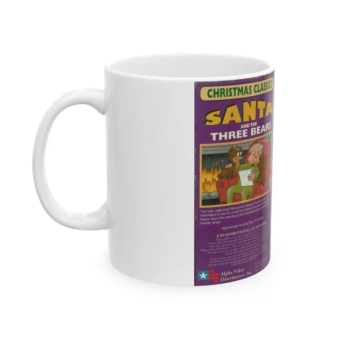 SANTA AND THE THREE BEARS CHRISTMAS CLASSICS (VHS COVER) - White Coffee Mug - Go Mug Yourself