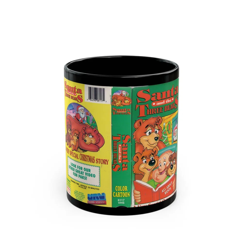 SANTA AND THE THREE BEARS UAV HOME VIDEO (VHS COVER) - Black Coffee Mug-11oz-Go Mug Yourself