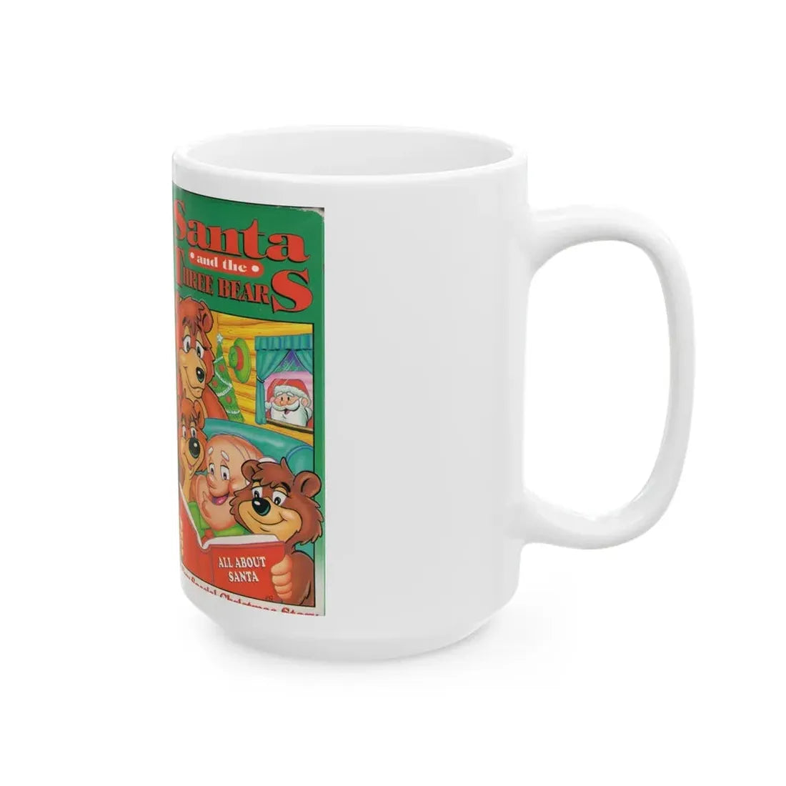 SANTA AND THE THREE BEARS UAV HOME VIDEO (VHS COVER) - White Coffee Mug - Go Mug Yourself