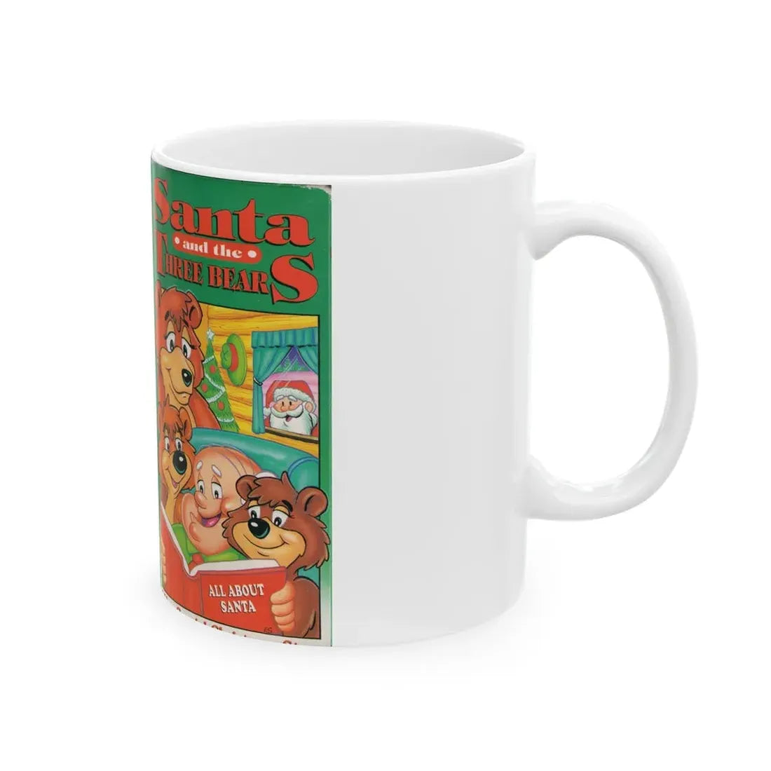 SANTA AND THE THREE BEARS UAV HOME VIDEO (VHS COVER) - White Coffee Mug - Go Mug Yourself
