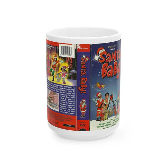 SANTA BABY (VHS COVER) - White Coffee Mug 15oz - Go Mug Yourself