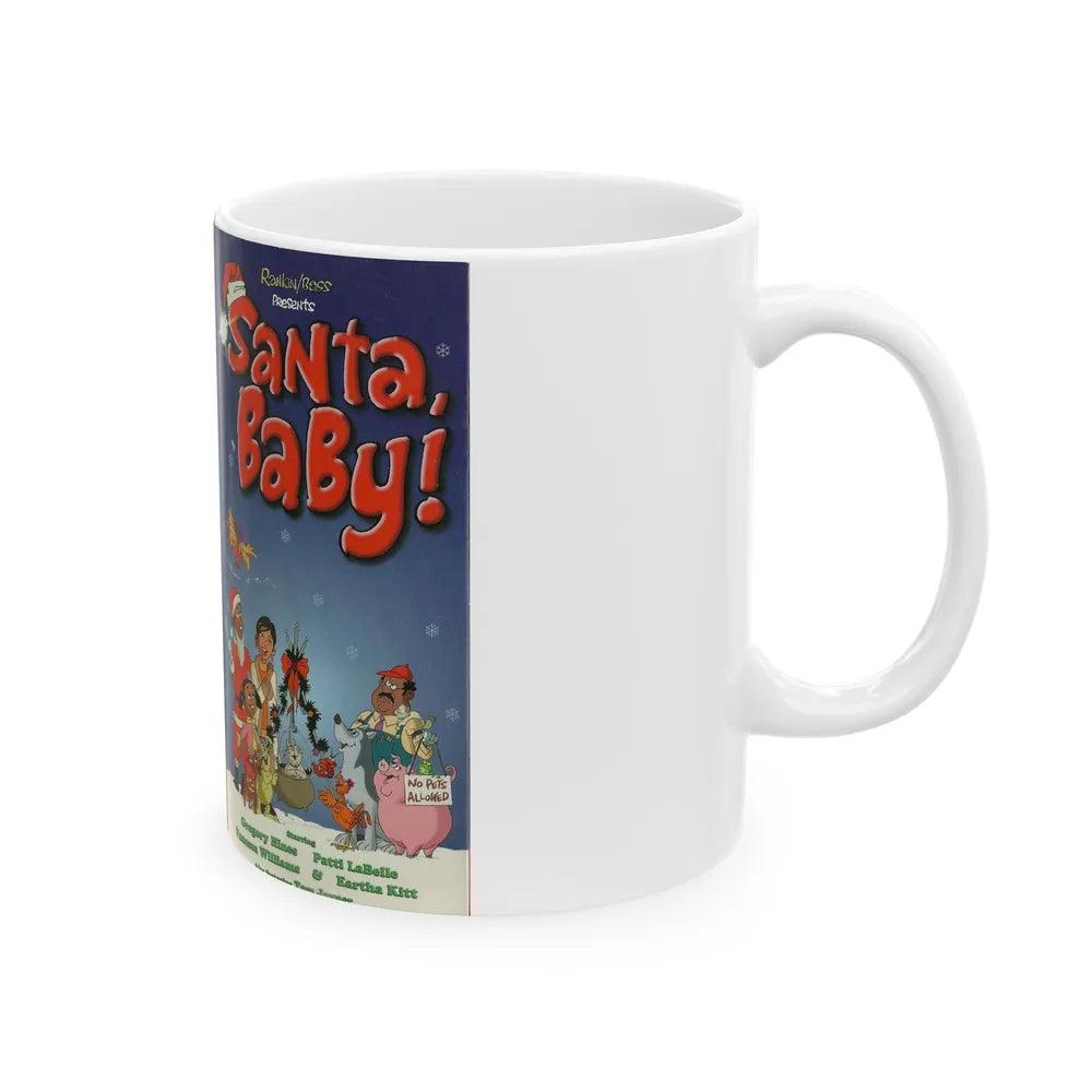 SANTA BABY (VHS COVER) - White Coffee Mug-Go Mug Yourself