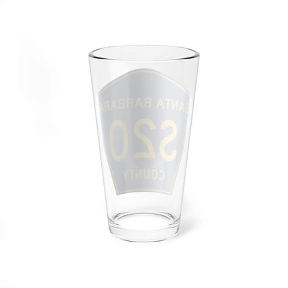 Santa Barbara County S20 (California) (Road Sign) Pint Glass 16oz - Go Mug Yourself
