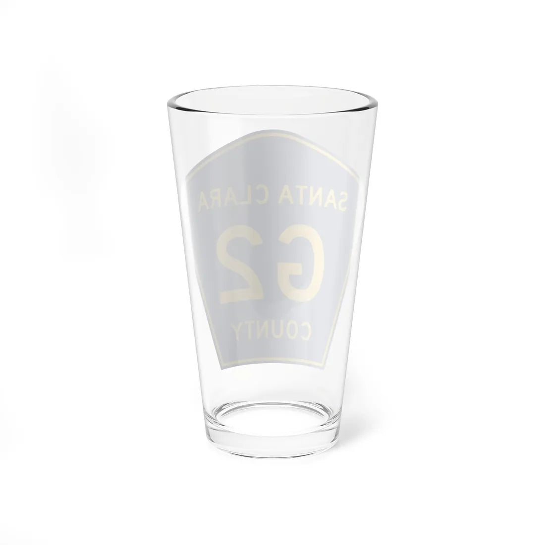 Santa Clara County G2 (California) (Road Sign) Pint Glass 16oz - Go Mug Yourself