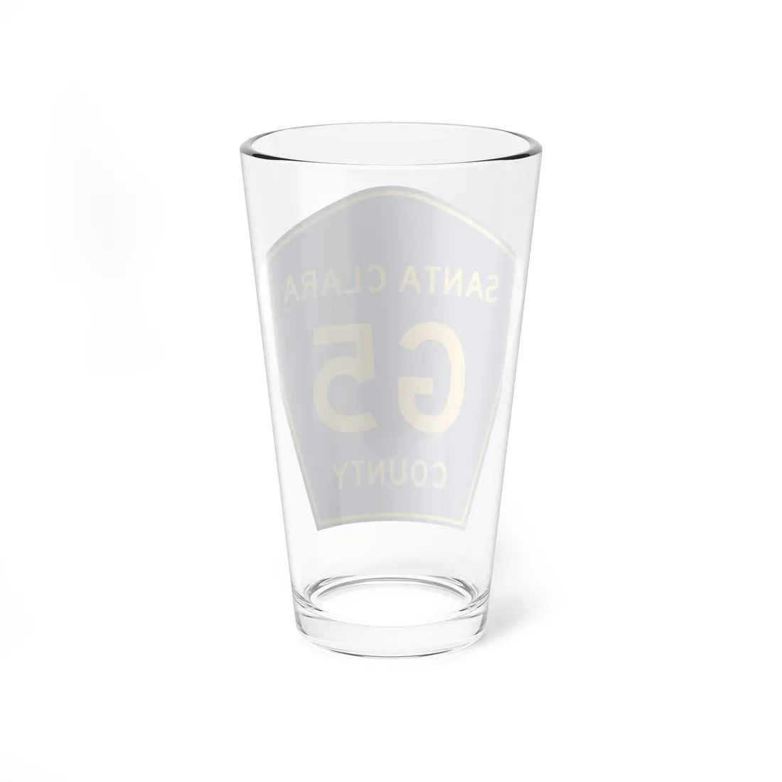 Santa Clara County G5 (California) (Road Sign) Pint Glass 16oz - Go Mug Yourself