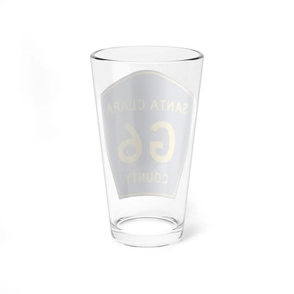 Santa Clara County G6 (California) (Road Sign) Pint Glass 16oz - Go Mug Yourself