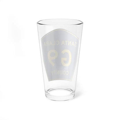 Santa Clara County G9 (California) (Road Sign) Pint Glass 16oz - Go Mug Yourself