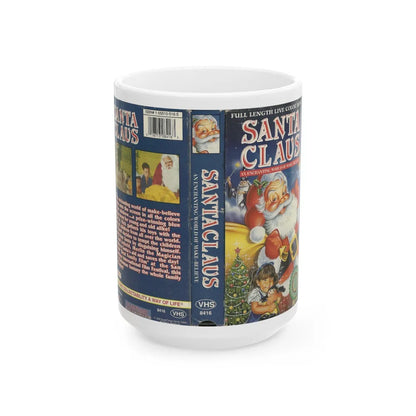 SANTA CLAUS FULL LENGTH LIVE COLOR MOVIE (VHS COVER) - White Coffee Mug-15oz-Go Mug Yourself