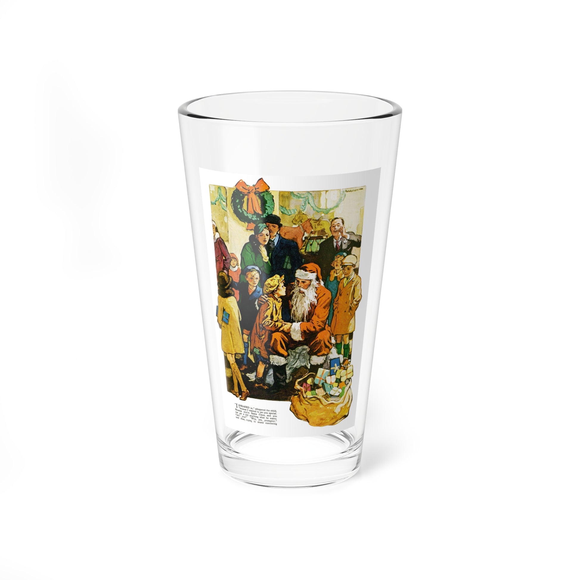 Santa Claus Had Red Hair, Good Housekeeping, December 1932 (Magazine Illustration) Pint Glass 16oz-16oz-Go Mug Yourself