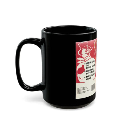 SANTA CLAUS WITH PUNCH AND JUDY (VHS COVER) - Black Coffee Mug - Go Mug Yourself