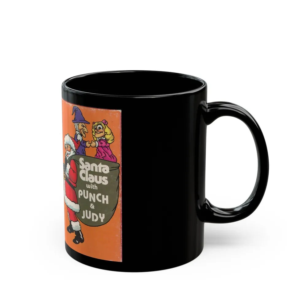 SANTA CLAUS WITH PUNCH AND JUDY (VHS COVER) - Black Coffee Mug-Go Mug Yourself