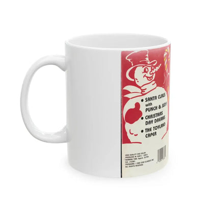 SANTA CLAUS WITH PUNCH AND JUDY (VHS COVER) - White Coffee Mug - Go Mug Yourself