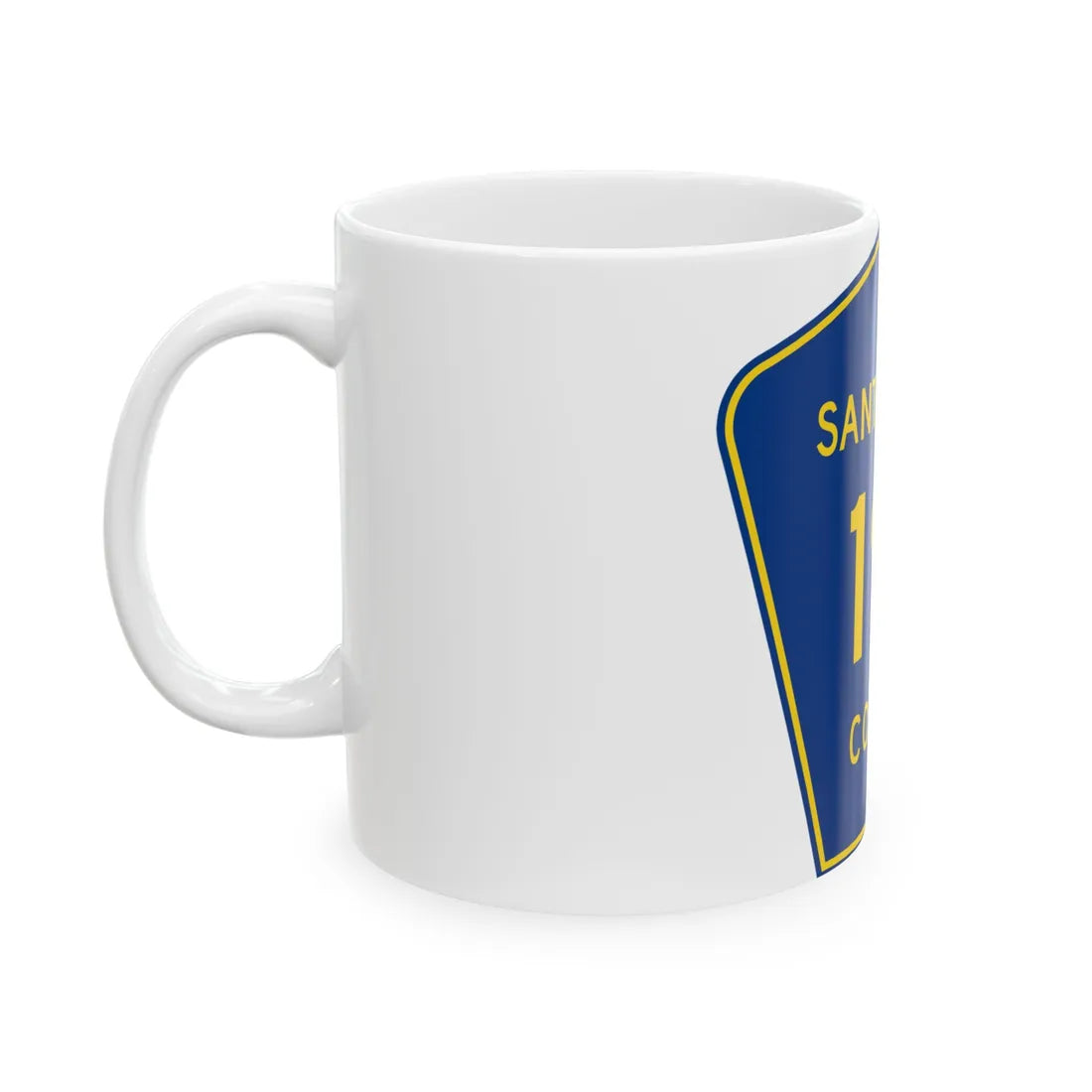 Santa Rosa County 191 (Florida) (Road Sign) White Coffee Mug - Go Mug Yourself