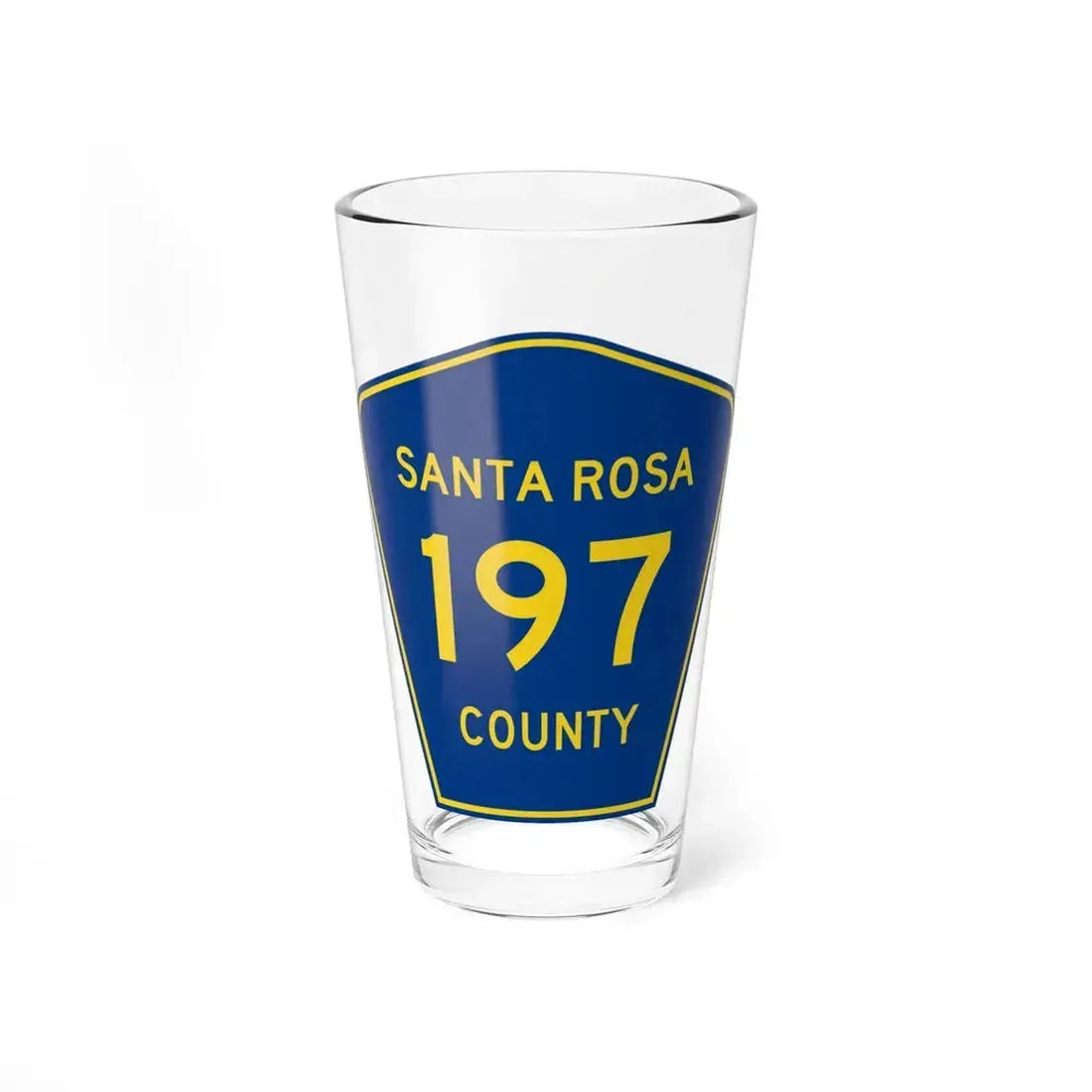 Santa Rosa County 197 (Florida) (Road Sign) Pint Glass 16oz 16oz - Go Mug Yourself