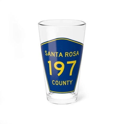 Santa Rosa County 197 (Florida) (Road Sign) Pint Glass 16oz 16oz - Go Mug Yourself
