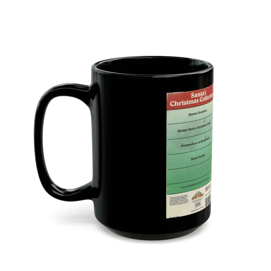 SANTAS CHRISTMAS COLLECTION KIDS KLASSICS (VHS COVER) - Black Coffee Mug - Go Mug Yourself