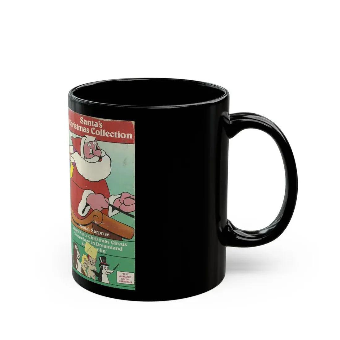 SANTAS CHRISTMAS COLLECTION KIDS KLASSICS (VHS COVER) - Black Coffee Mug - Go Mug Yourself