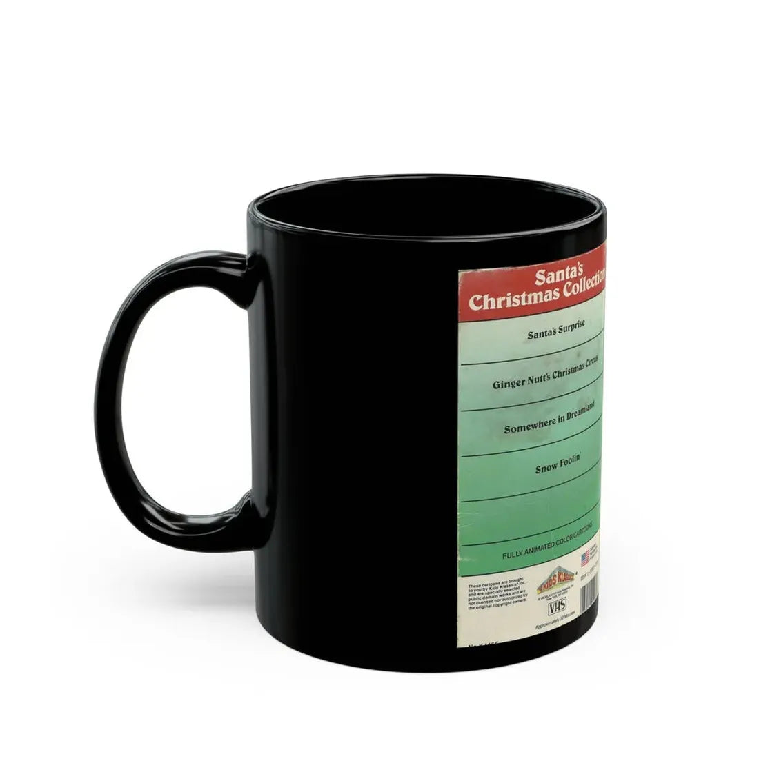 SANTAS CHRISTMAS COLLECTION KIDS KLASSICS (VHS COVER) - Black Coffee Mug - Go Mug Yourself