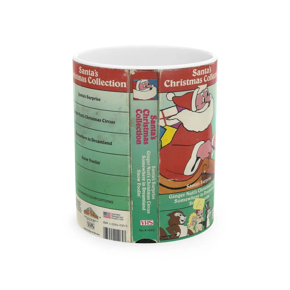 SANTAS CHRISTMAS COLLECTION KIDS KLASSICS (VHS COVER) - White Coffee Mug-11oz-Go Mug Yourself