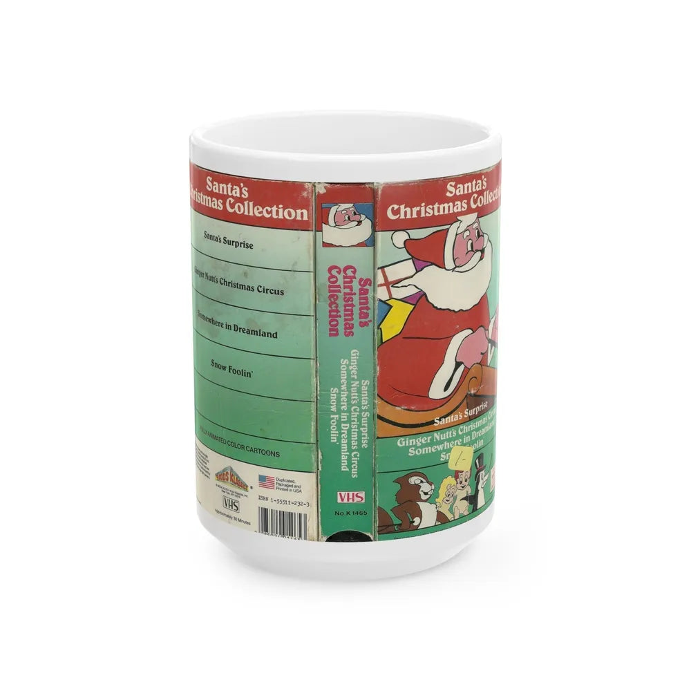 SANTAS CHRISTMAS COLLECTION KIDS KLASSICS (VHS COVER) - White Coffee Mug-15oz-Go Mug Yourself