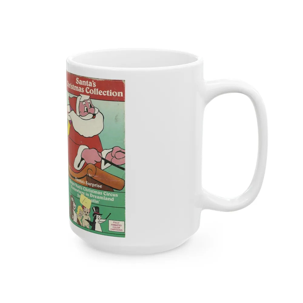 SANTAS CHRISTMAS COLLECTION KIDS KLASSICS (VHS COVER) - White Coffee Mug-Go Mug Yourself