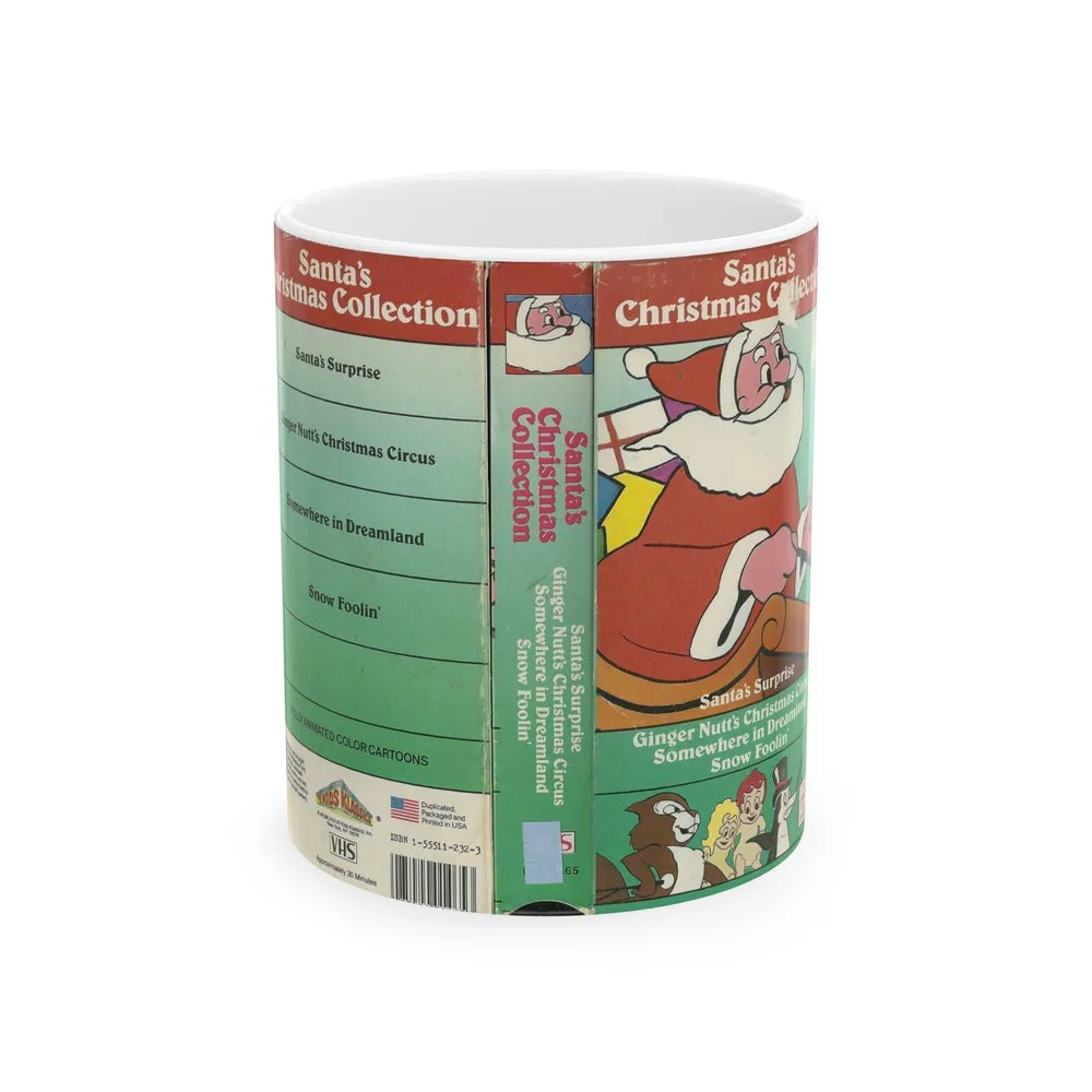 SANTAS CHRISTMAS COLLECTION (VHS COVER) - White Coffee Mug-11oz-Go Mug Yourself