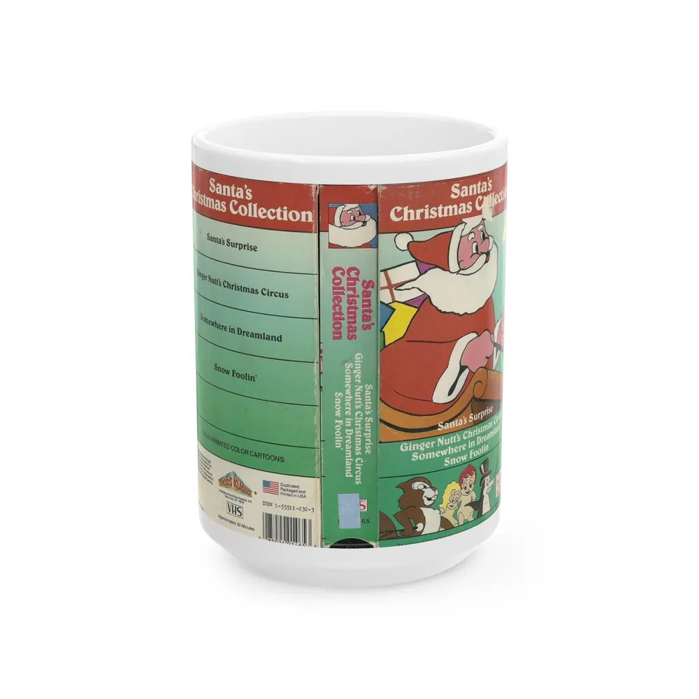 SANTAS CHRISTMAS COLLECTION (VHS COVER) - White Coffee Mug-15oz-Go Mug Yourself