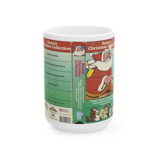 SANTAS CHRISTMAS COLLECTION (VHS COVER) - White Coffee Mug 15oz - Go Mug Yourself