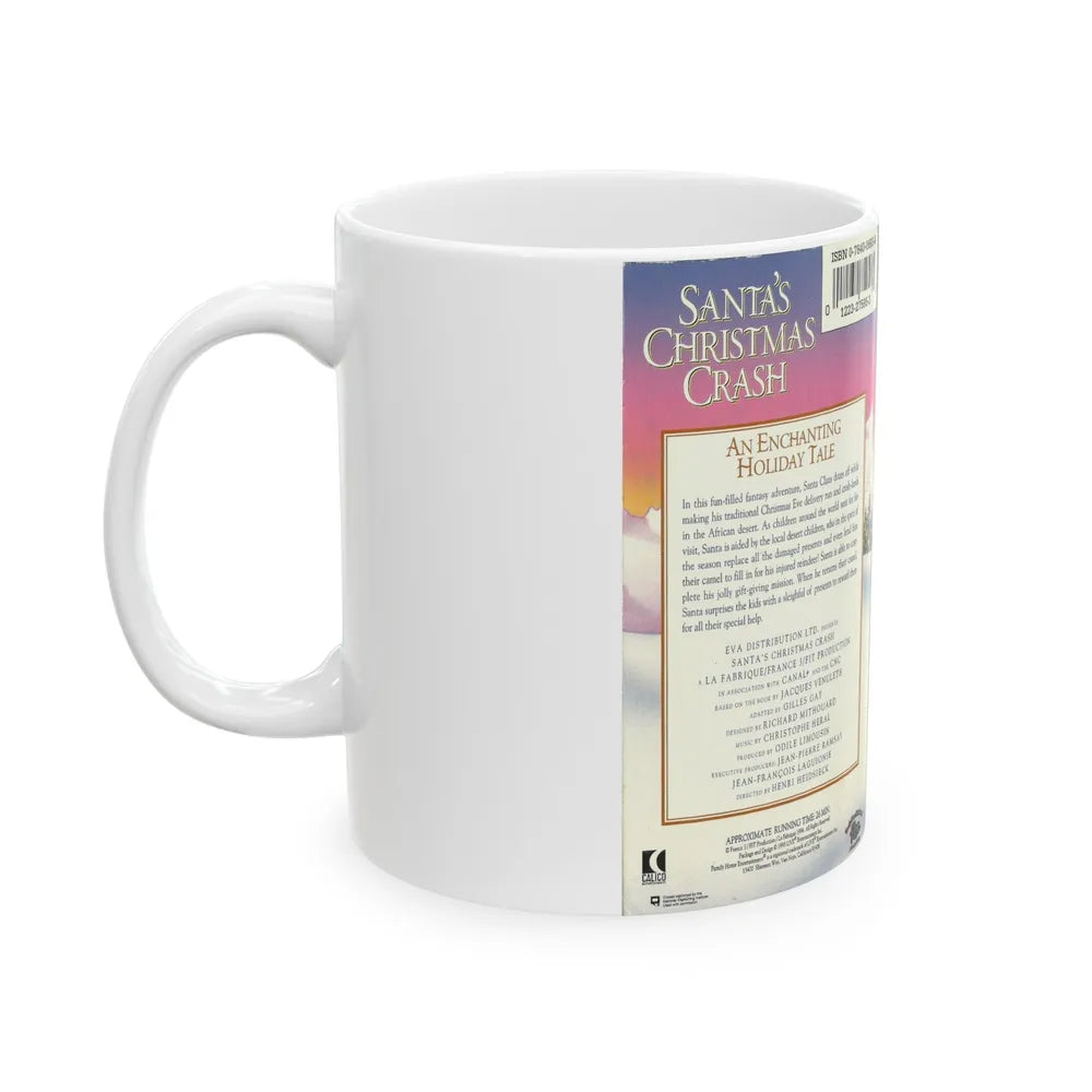 SANTAS CHRISTMAS CRASH (VHS COVER) - White Coffee Mug-Go Mug Yourself