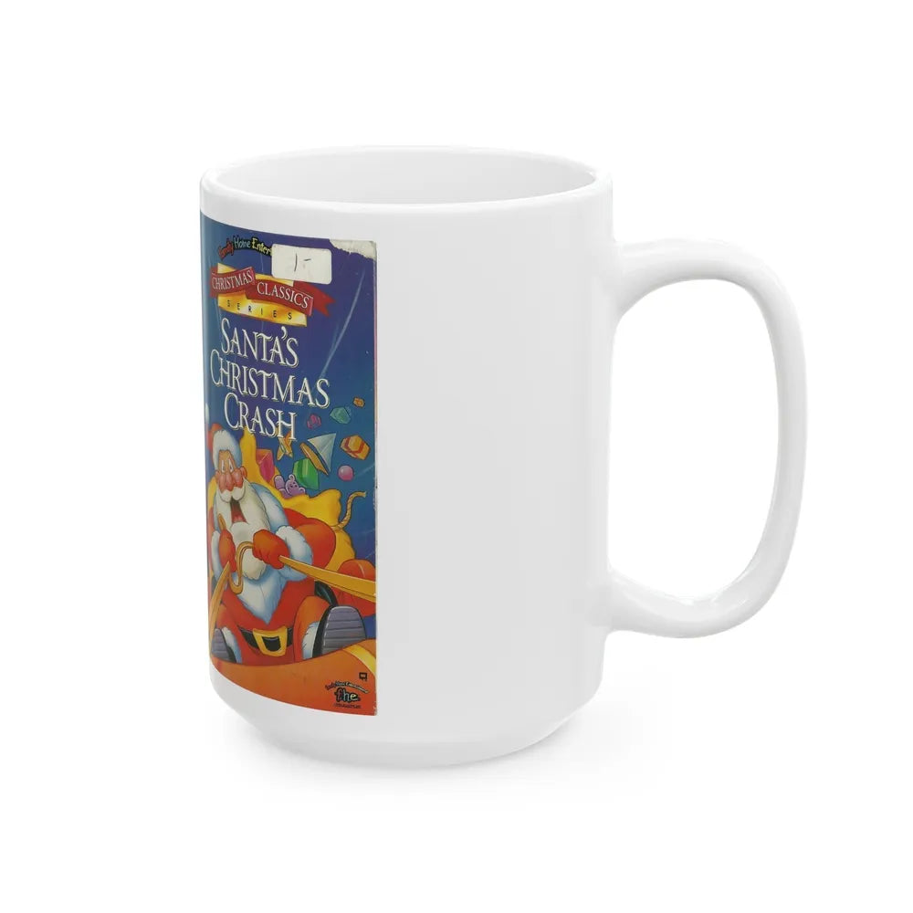 SANTAS CHRISTMAS CRASH (VHS COVER) - White Coffee Mug-Go Mug Yourself