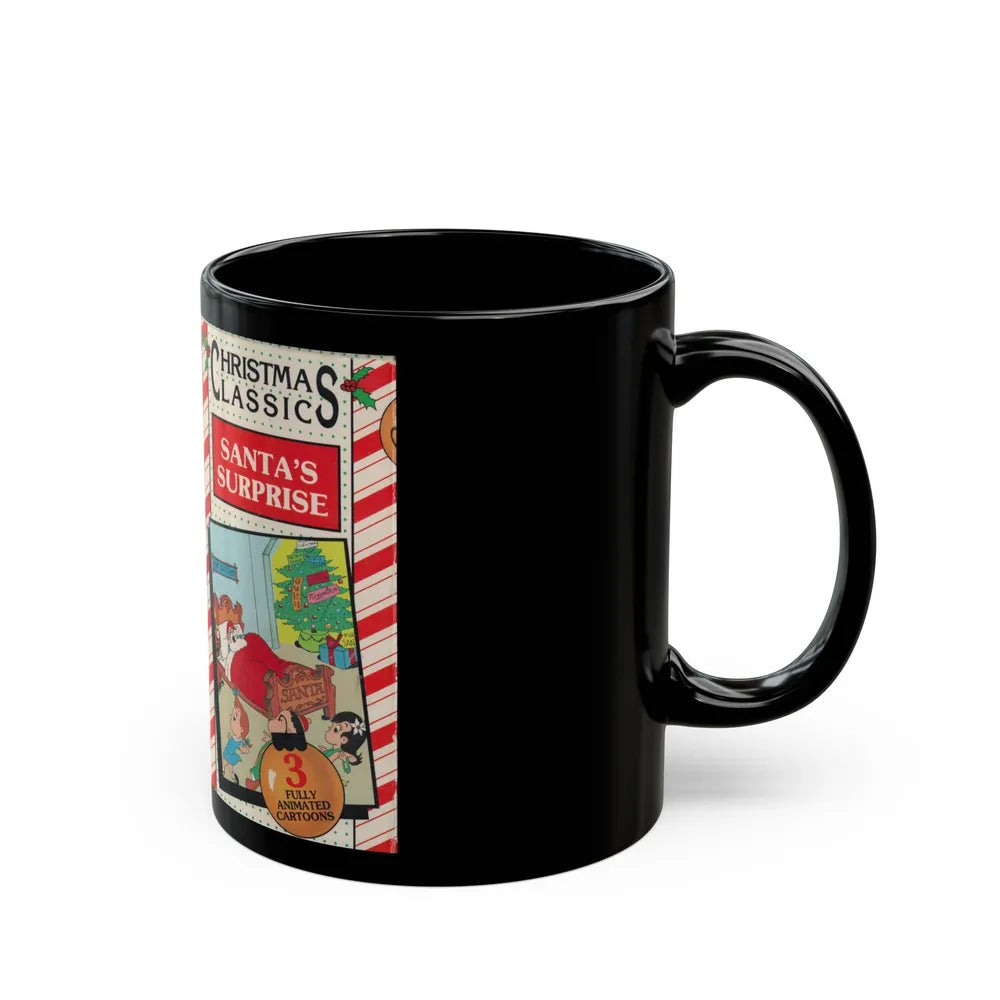 SANTAS SURPRISE CHRISTMAS CLASSICS (VHS COVER) - Black Coffee Mug-Go Mug Yourself