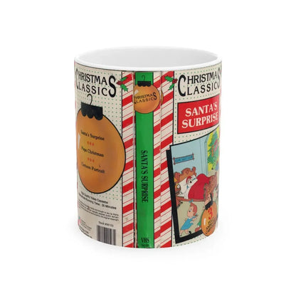 SANTAS SURPRISE CHRISTMAS CLASSICS (VHS COVER) - White Coffee Mug 11oz - Go Mug Yourself