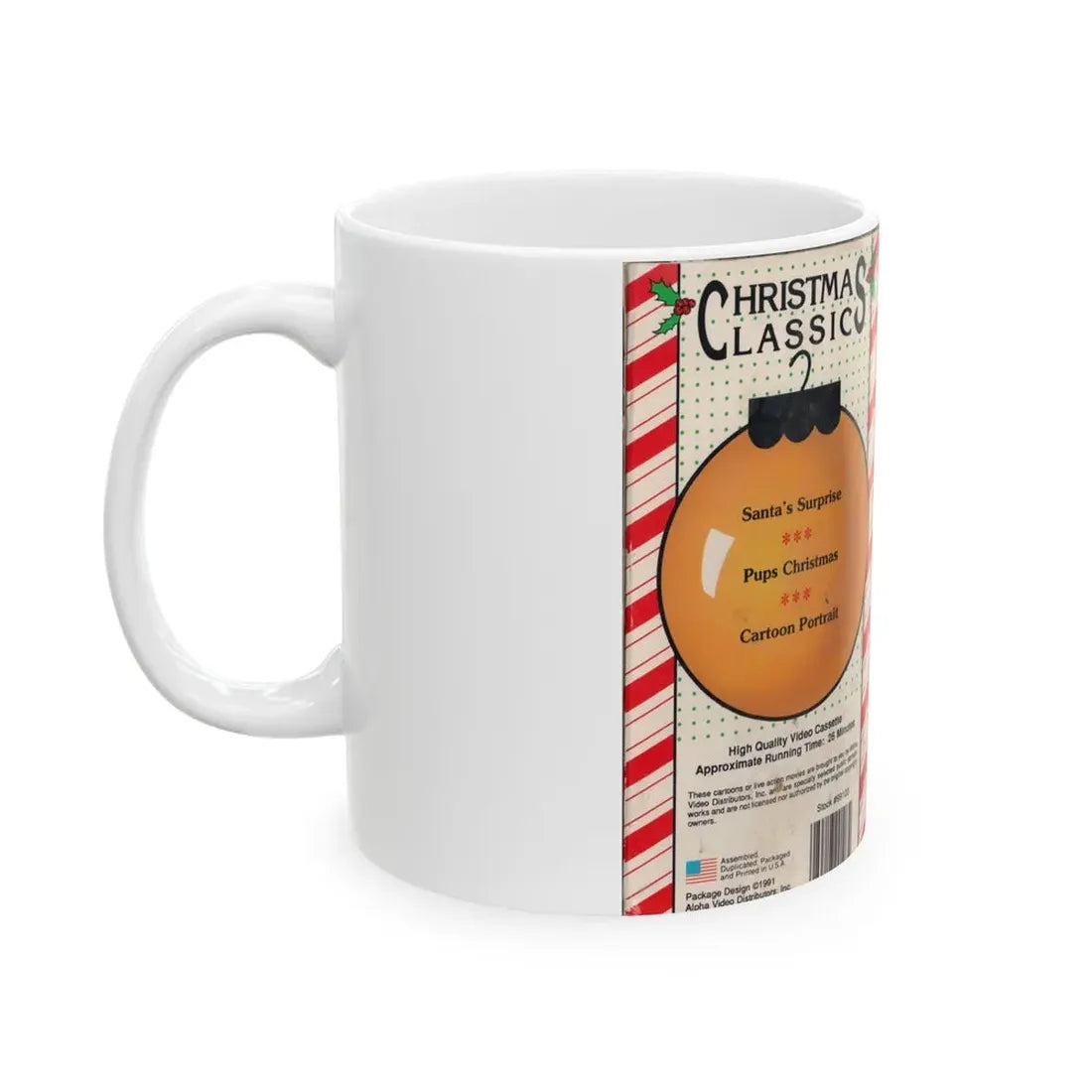 SANTAS SURPRISE CHRISTMAS CLASSICS (VHS COVER) - White Coffee Mug - Go Mug Yourself
