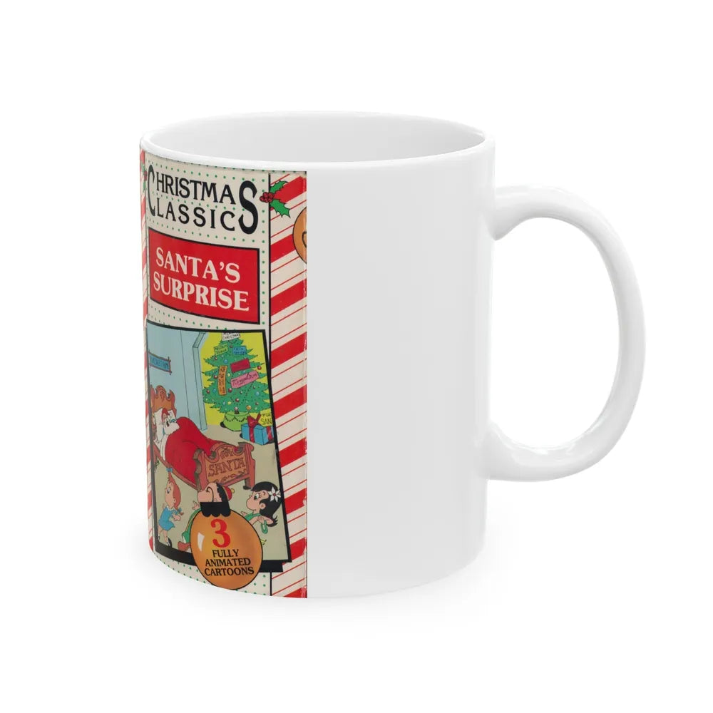 SANTAS SURPRISE CHRISTMAS CLASSICS (VHS COVER) - White Coffee Mug-Go Mug Yourself