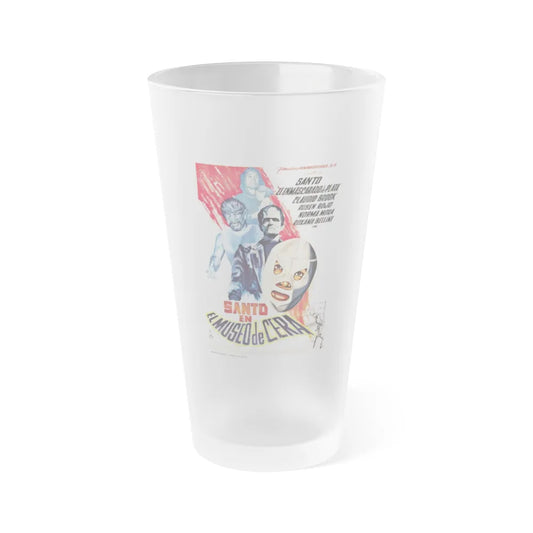 SANTO IN THE WAX MUSEUM 1963 Movie Poster - Frosted Pint Glass 16oz-16oz-Frosted-Go Mug Yourself