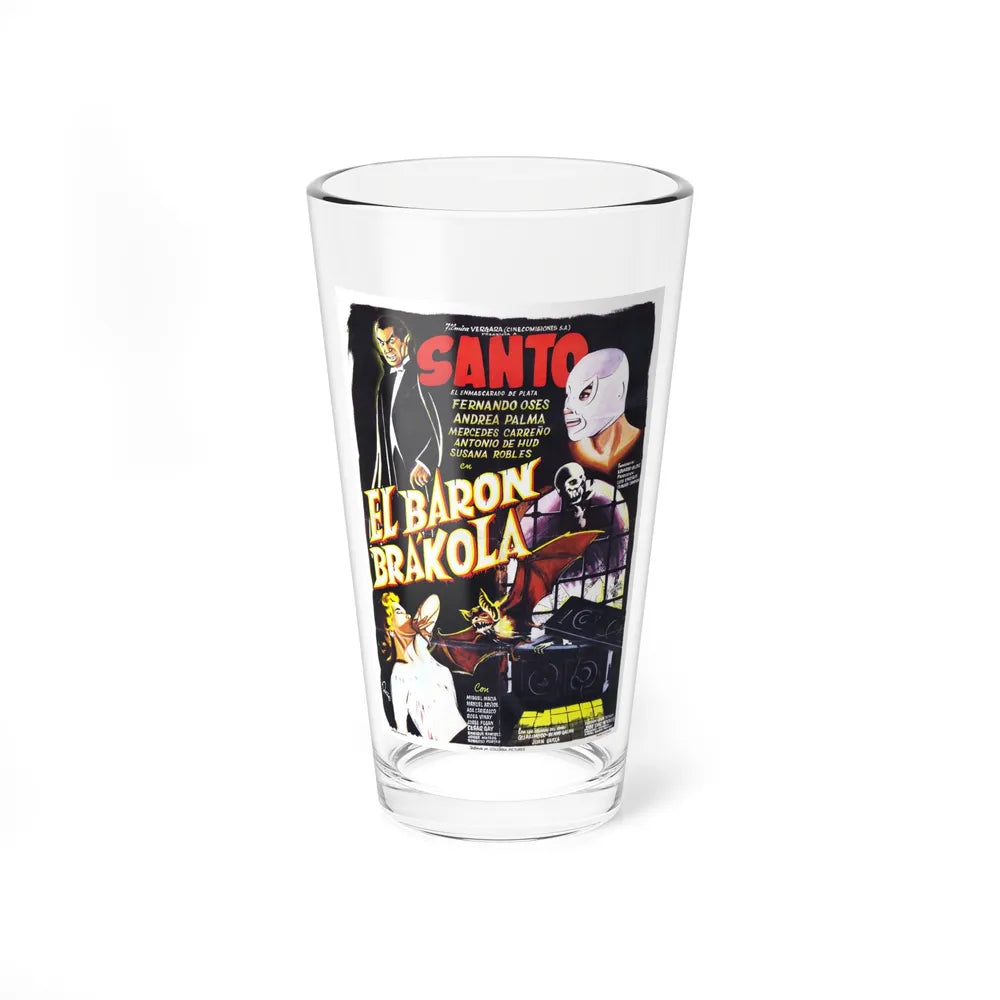 SANTO VS BARON BRAKOLA 1967 Movie Poster - Pint Glass 16oz-16oz-Go Mug Yourself