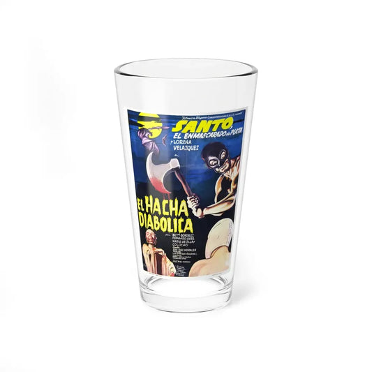 SANTO VS THE DIABOLICAL HATCHET 1965 Movie Poster - Pint Glass 16oz 16oz - Go Mug Yourself