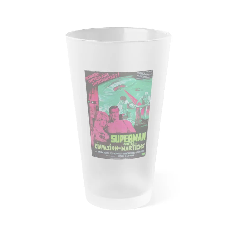 SANTO VS THE MARTIAN INVASION (2) 1967 Movie Poster - Frosted Pint Glass 16oz-16oz-Frosted-Go Mug Yourself