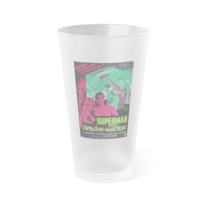 SANTO VS THE MARTIAN INVASION (2) 1967 Movie Poster - Frosted Pint Glass 16oz-16oz-Frosted-Go Mug Yourself