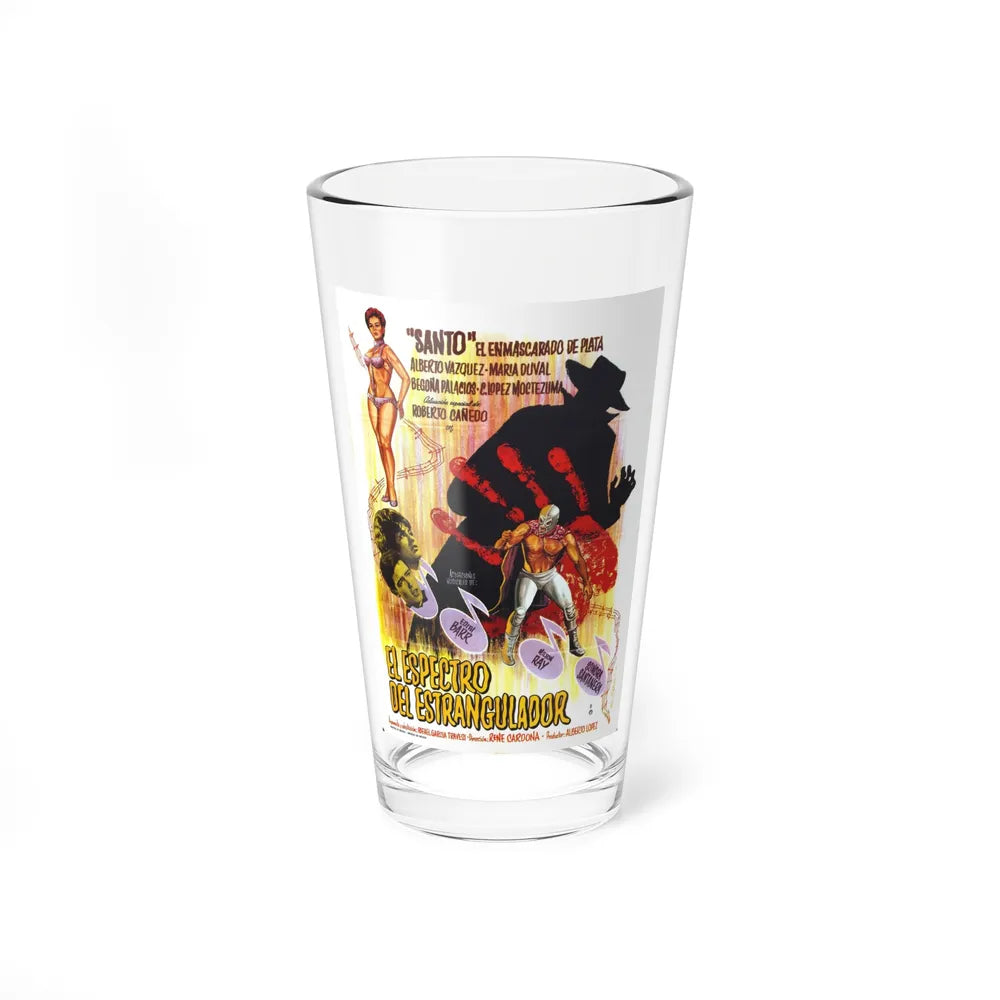 SANTO VS THE STRANGLER 1963 Movie Poster - Pint Glass 16oz-16oz-Go Mug Yourself