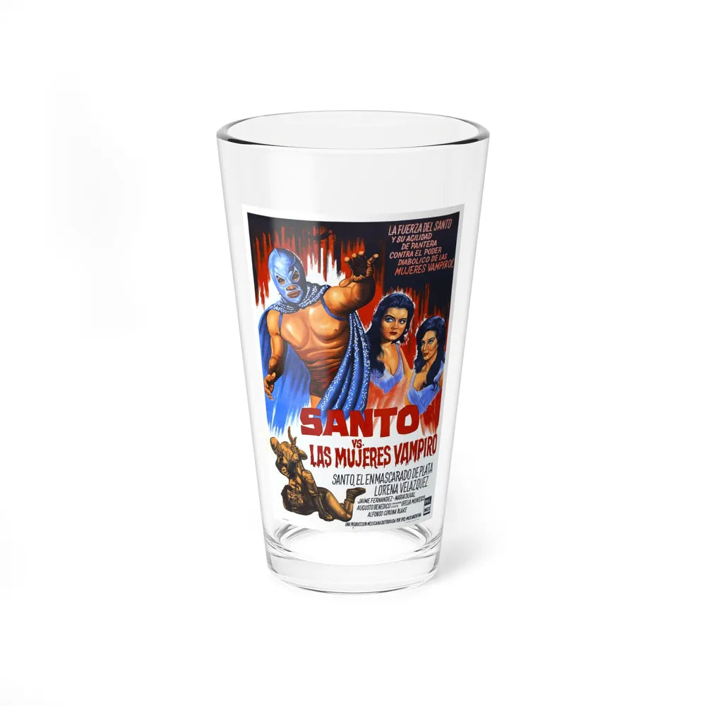 SANTO VS THE VAMPIRE WOMEN 1962 Movie Poster - Pint Glass 16oz-16oz-Go Mug Yourself