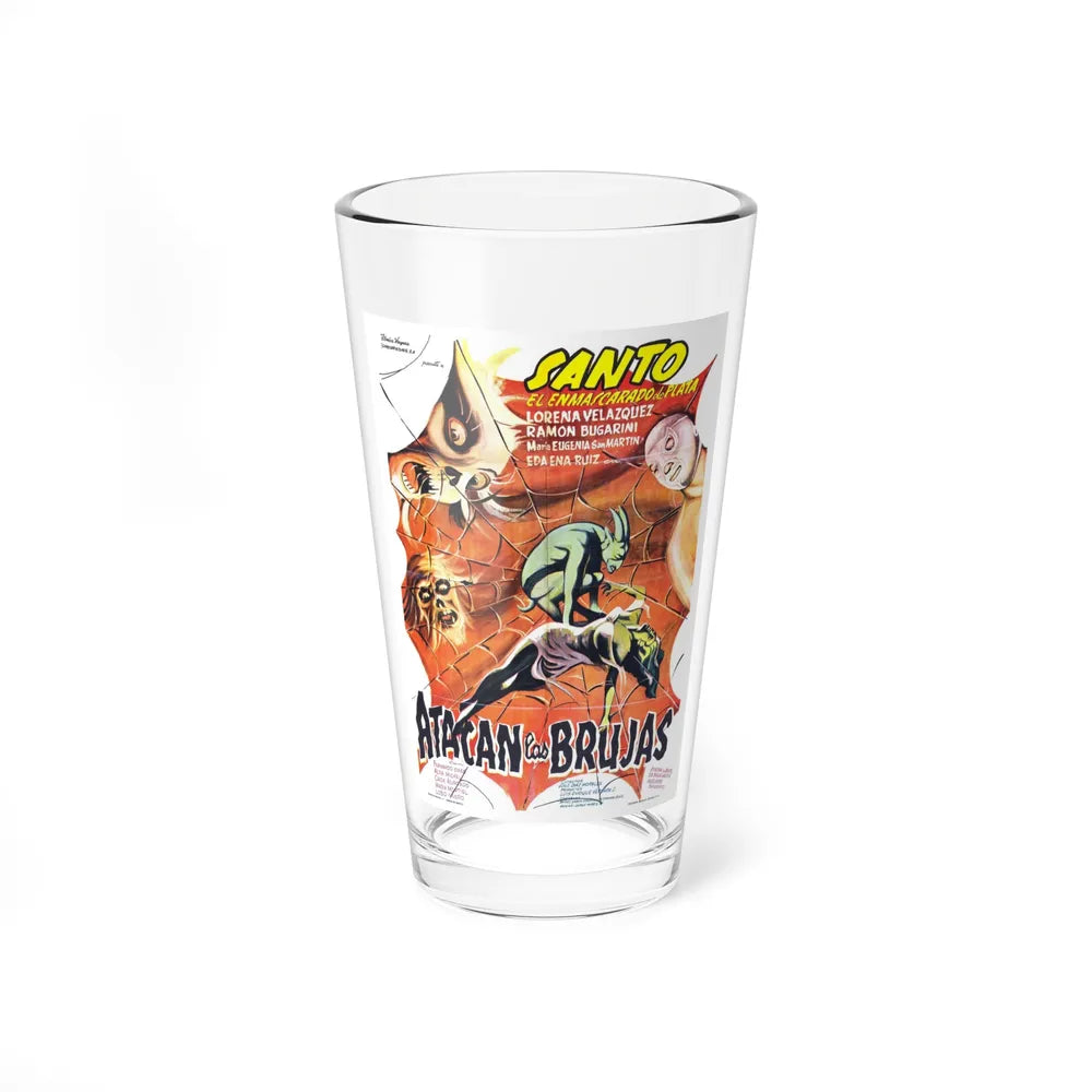 SANTO VS THE WITCHES 1968 Movie Poster - Pint Glass 16oz-16oz-Go Mug Yourself