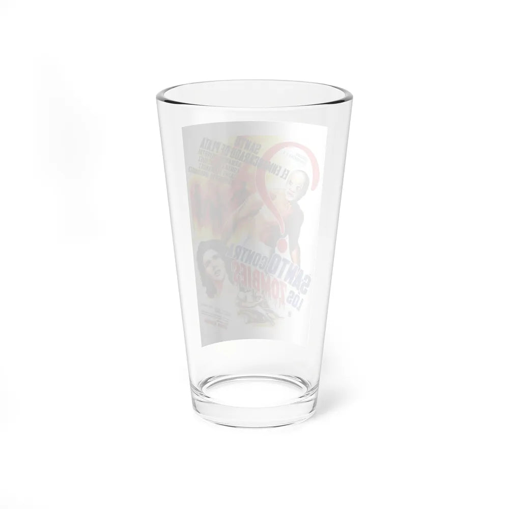 SANTO VS THE ZOMBIES 1961 Movie Poster - Pint Glass 16oz-Go Mug Yourself