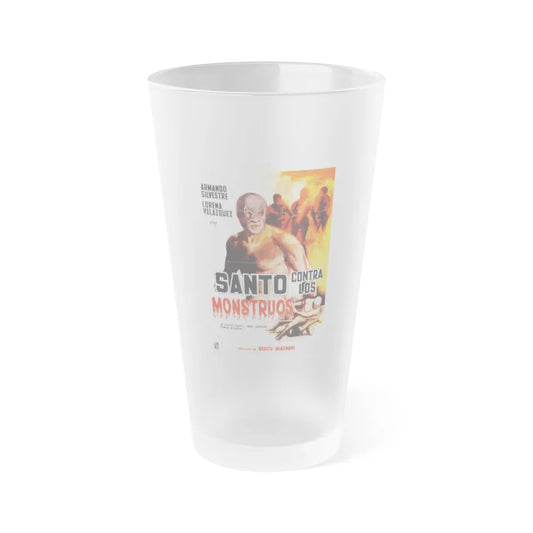 SANTO VS THE ZOMBIES (3) 1961 Movie Poster - Frosted Pint Glass 16oz-16oz-Frosted-Go Mug Yourself