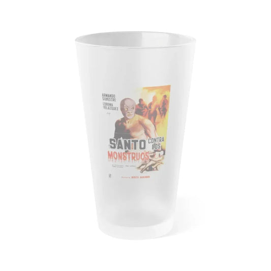 SANTO VS THE ZOMBIES (3) 1961 Movie Poster - Frosted Pint Glass 16oz 16oz Frosted - Go Mug Yourself
