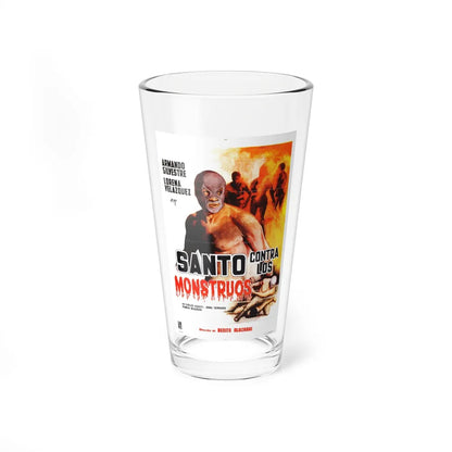 SANTO VS THE ZOMBIES (3) 1961 Movie Poster - Pint Glass 16oz-16oz-Go Mug Yourself