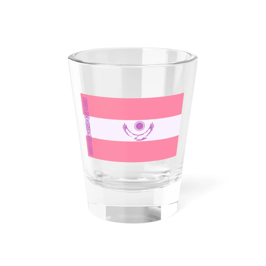 Sapphic pride flag of Kazakhstan (Kazakhstan) Shot Glass 1.5oz 1.5oz - Go Mug Yourself