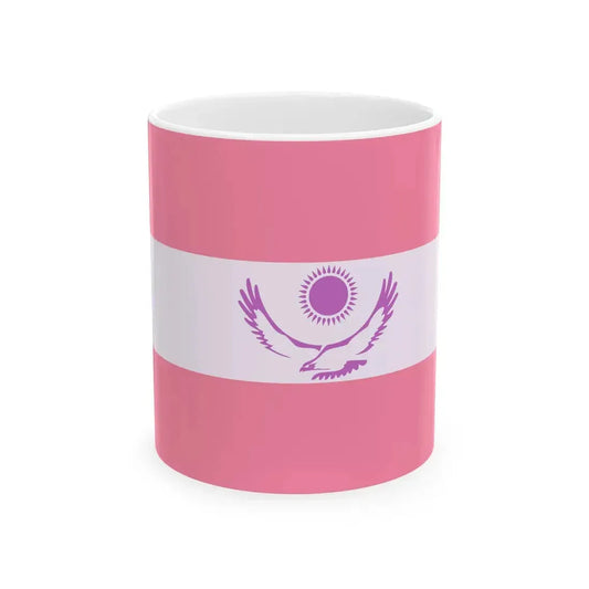 Sapphic pride flag of Kazakhstan (Kazakhstan) White Coffee Mug 11oz - Go Mug Yourself