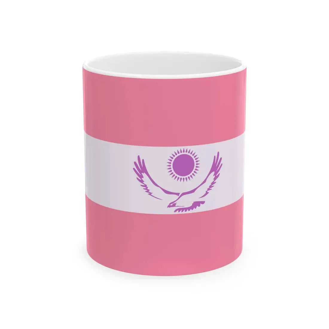 Sapphic pride flag of Kazakhstan (Kazakhstan) White Coffee Mug 11oz - Go Mug Yourself
